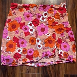 Urban outfitters floral mini skirt